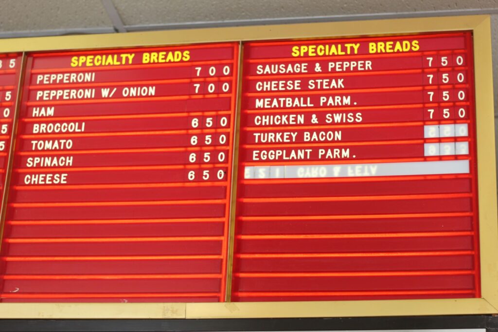 Bread & Bagels Menu 7